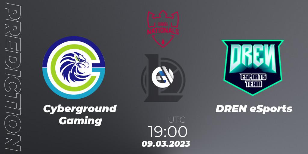 Cyberground Gaming vs DREN eSports: Match Prediction. 09.03.2023 at 19:00, LoL, PG Nationals Spring 2023 - Group Stage