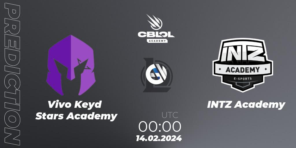 Vivo Keyd Stars Academy vs INTZ Academy: Match Prediction. 14.02.24, LoL, CBLOL Academy Split 1 2024
