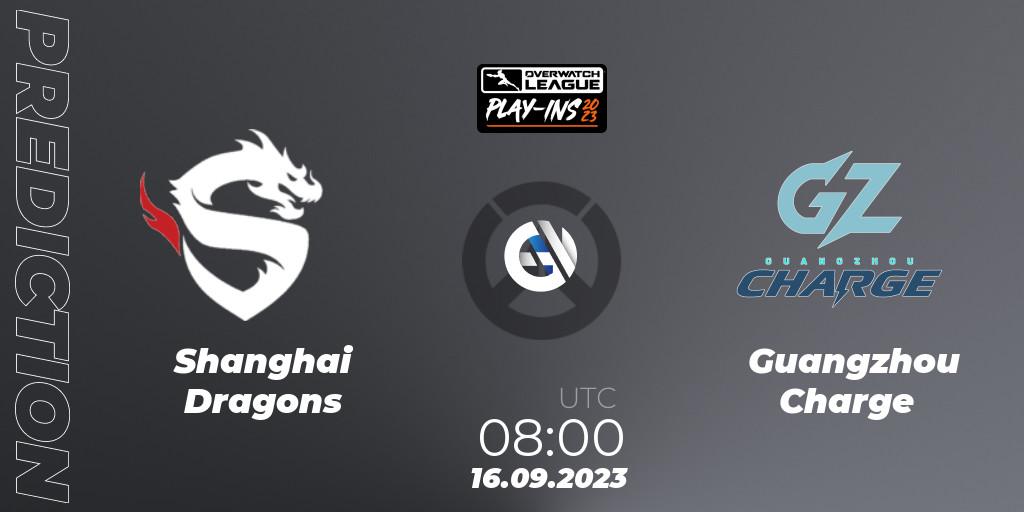 Shanghai Dragons vs Guangzhou Charge: Match Prediction. 16.09.2023 at 08:00, Overwatch, Overwatch League 2023 - Play-Ins