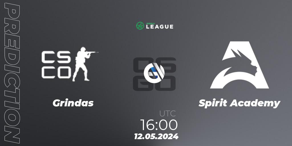 Grindas vs Spirit Academy: Match Prediction. 12.05.2024 at 16:00, Counter-Strike (CS2), ESEA Season 49: Advanced Division - Europe