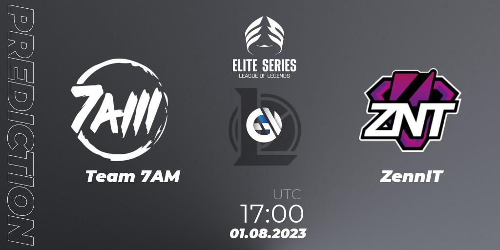 Team 7AM vs ZennIT: Match Prediction. 01.08.2023 at 17:00, LoL, Elite Series Summer 2023