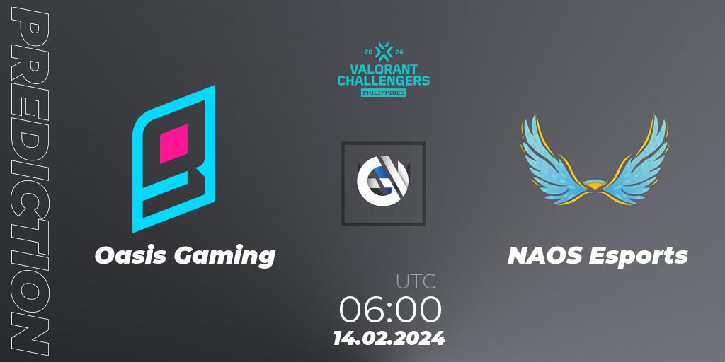Oasis Gaming vs NAOS Esports: Match Prediction. 14.02.24, VALORANT, VALORANT Challengers 2024 Philippines: Split 1