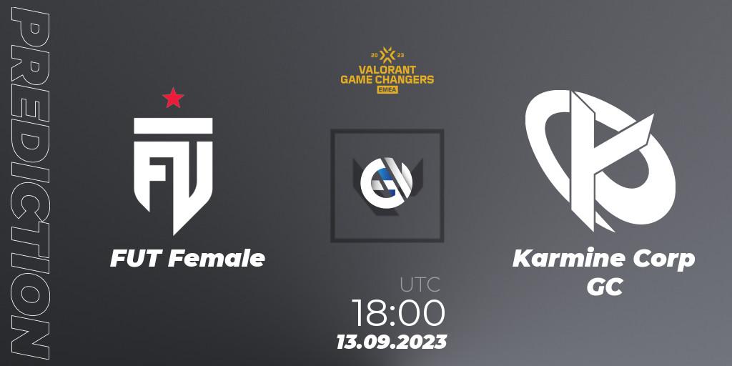 FUT Female vs Karmine Corp GC: Match Prediction. 13.09.2023 at 18:00, VALORANT, VCT 2023: Game Changers EMEA Stage 3 - Group Stage