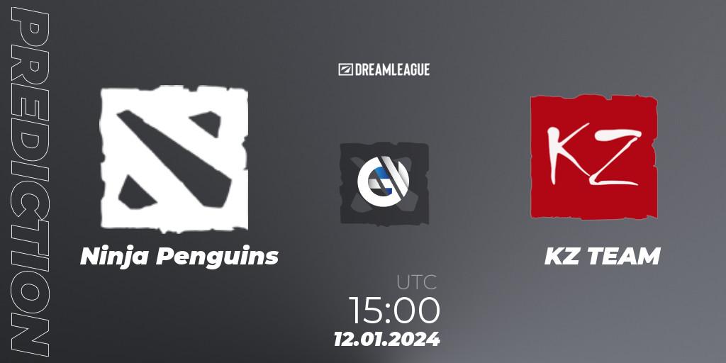 Ninja Penguins vs KZ TEAM: Match Prediction. 12.01.2024 at 20:44, Dota 2, DreamLeague Season 22: Western Europe Open Qualifier #2
