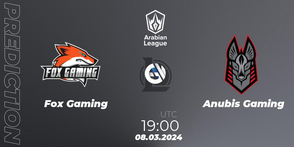 Fox Gaming vs Anubis Gaming: Match Prediction. 08.03.24, LoL, Arabian League Spring 2024