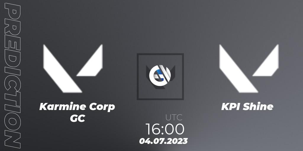 Karmine Corp GC vs KPI Shine: Match Prediction. 04.07.2023 at 16:00, VALORANT, VCT 2023: Game Changers EMEA Series 2 - Group Stage