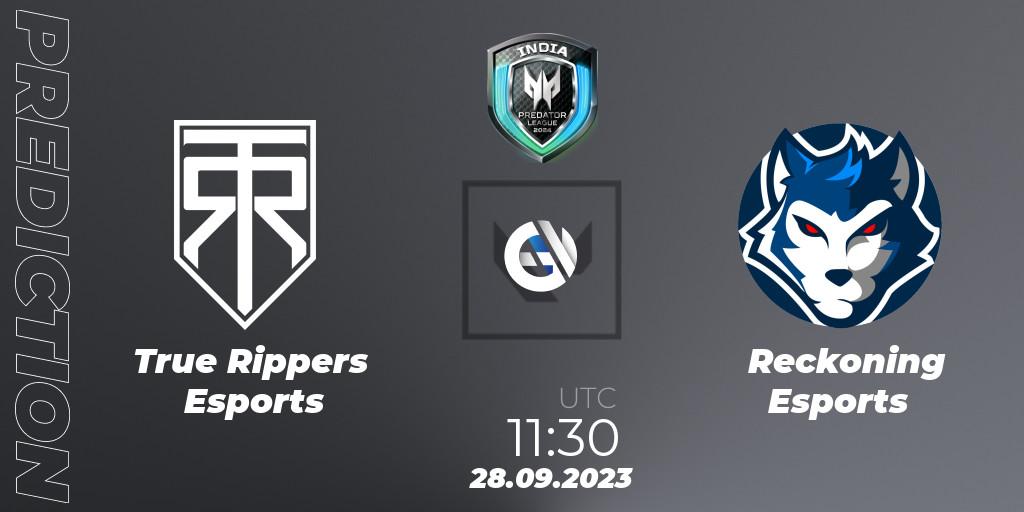 True Rippers Esports vs Reckoning Esports: Match Prediction. 28.09.23, VALORANT, Predator League 2024: India