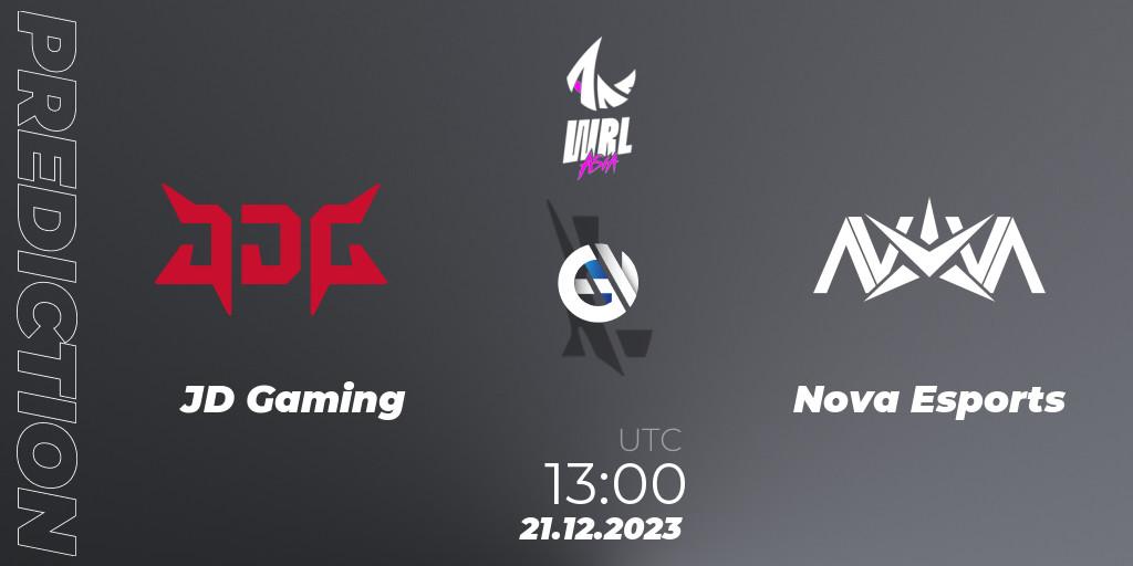 JD Gaming vs Nova Esports: Match Prediction. 21.12.23, Wild Rift, WRL Asia 2023 - Season 2 - Regular Season