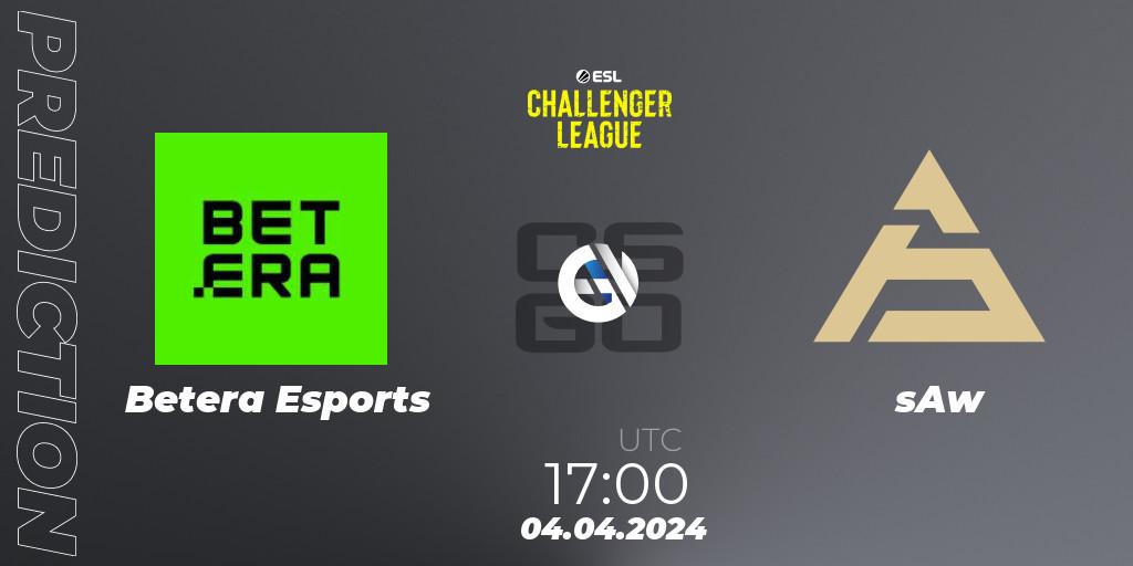 Betera Esports vs sAw: Match Prediction. 04.04.24, CS2 (CS:GO), ESL Challenger League Season 47: Europe