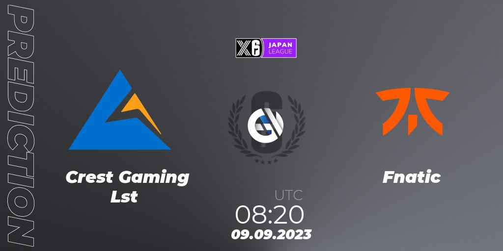 Crest Gaming Lst vs Fnatic: Match Prediction. 09.09.23, Rainbow Six, Japan League 2023 - Stage 2