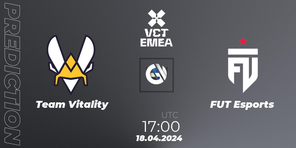Team Vitality vs FUT Esports: Match Prediction. 18.04.24, VALORANT, VALORANT Champions Tour 2024: EMEA League - Stage 1 - Group Stage