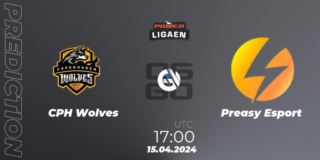 CPH Wolves vs Preasy Esport: Match Prediction. 15.04.24, CS2 (CS:GO), Dust2.dk Ligaen Season 26