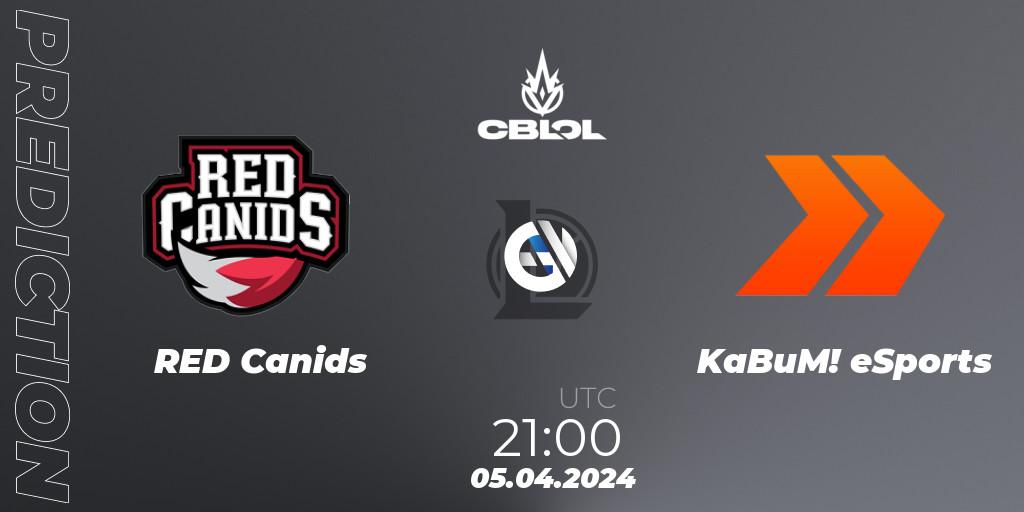 RED Canids vs KaBuM! eSports: Match Prediction. 05.04.24, LoL, CBLOL Split 1 2024 - Playoffs