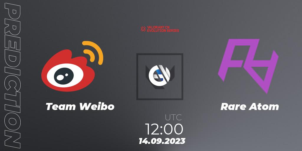Team Weibo vs Rare Atom: Match Prediction. 14.09.23, VALORANT, VALORANT China Evolution Series Act 1: Variation - Play-In