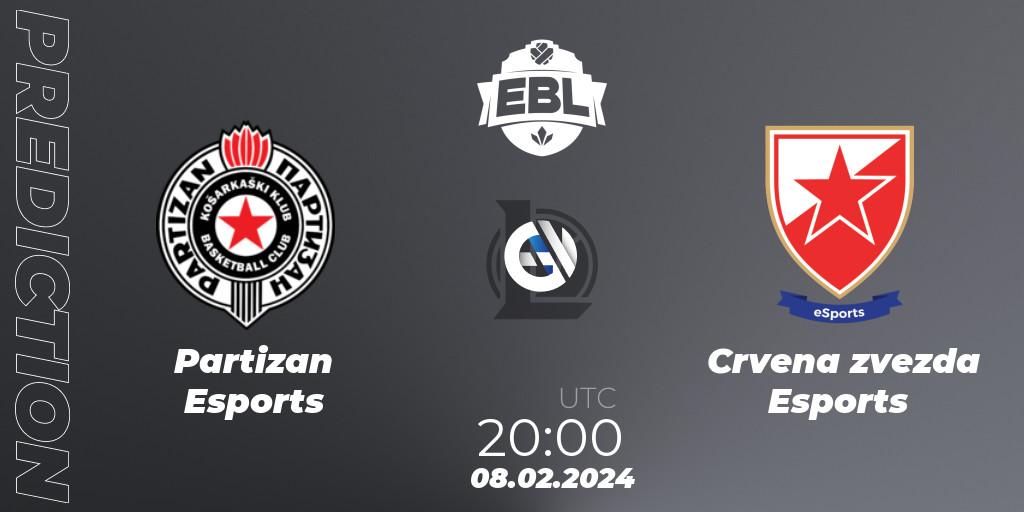Partizan Esports vs Crvena zvezda Esports: Match Prediction. 08.02.24, LoL, Esports Balkan League Season 14