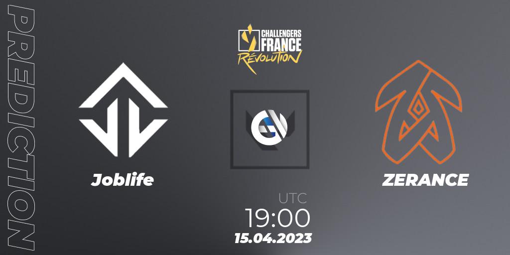 Joblife vs ZERANCE: Match Prediction. 15.04.23, VALORANT, VALORANT Challengers France: Revolution Split 2 - Regular Season