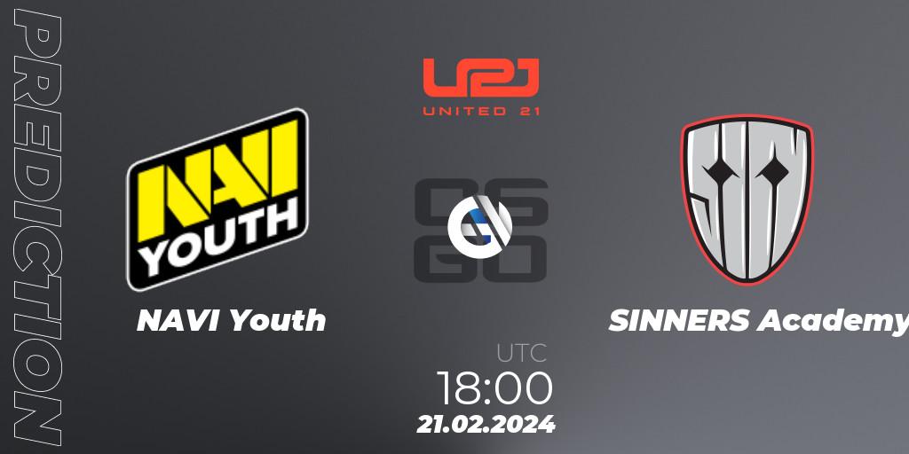 NAVI Youth vs SINNERS Academy: Match Prediction. 21.02.2024 at 18:00, Counter-Strike (CS2), United21 Season 11: Division 2