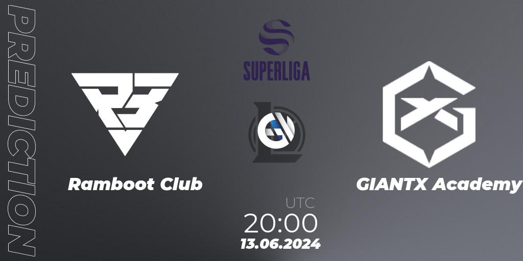 Ramboot Club vs GIANTX Academy: Match Prediction. 13.06.2024 at 20:00, LoL, LVP Superliga Summer 2024