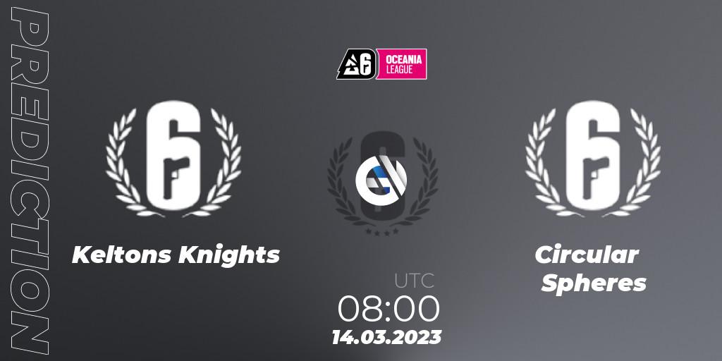 Keltons Knights vs Circular Spheres: Match Prediction. 14.03.23, Rainbow Six, Oceania League 2023 - Stage 1