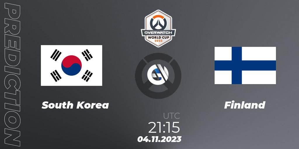 South Korea vs Finland: Match Prediction. 04.11.23, Overwatch, Overwatch World Cup 2023