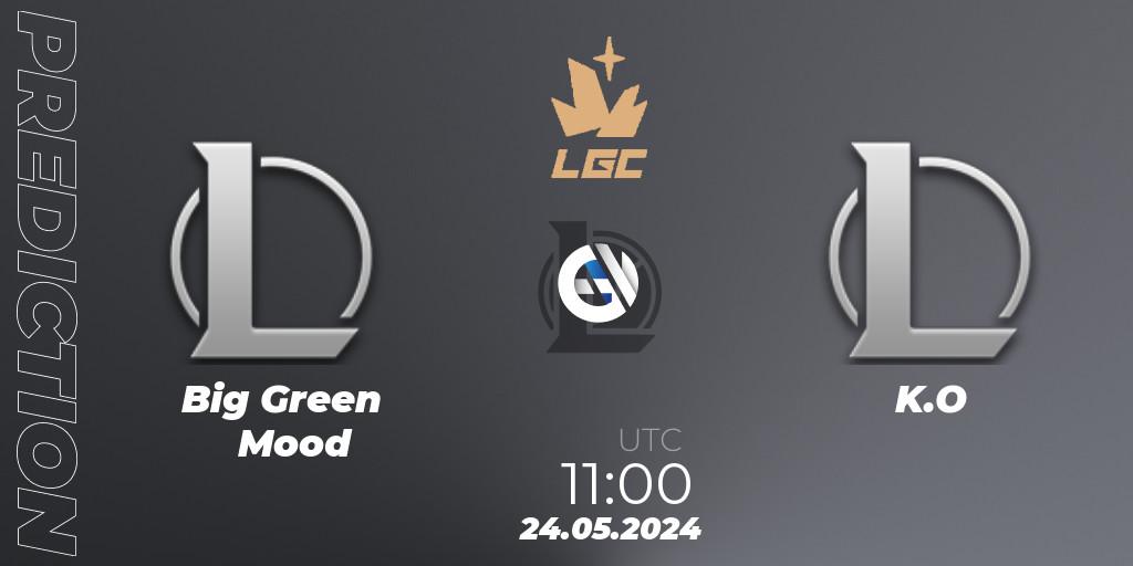 Big Green Mood vs K.O: Match Prediction. 24.05.2024 at 11:00, LoL, Legend Cup 2024