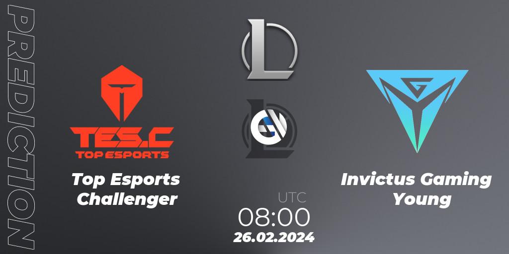Top Esports Challenger vs Invictus Gaming Young: Match Prediction. 26.02.24, LoL, LDL 2024 - Stage 1