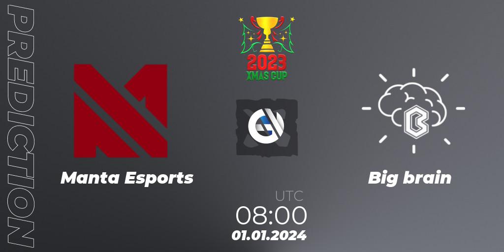 Manta Esports vs Big brain: Match Prediction. 02.01.24, Dota 2, Xmas Cup 2023