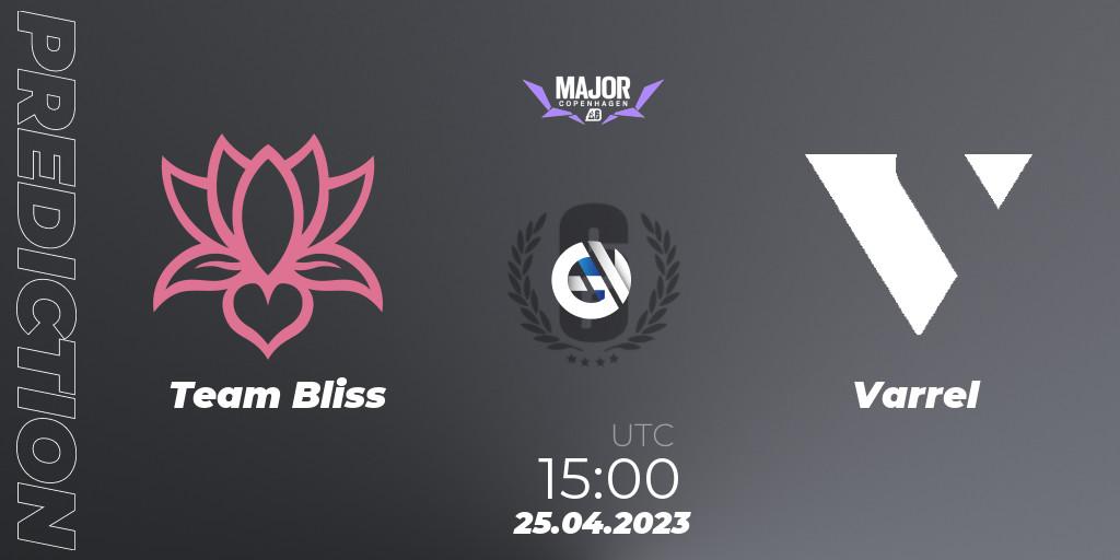 Team Bliss vs Varrel: Match Prediction. 25.04.2023 at 15:00, Rainbow Six, BLAST R6 Major Copenhagen 2023