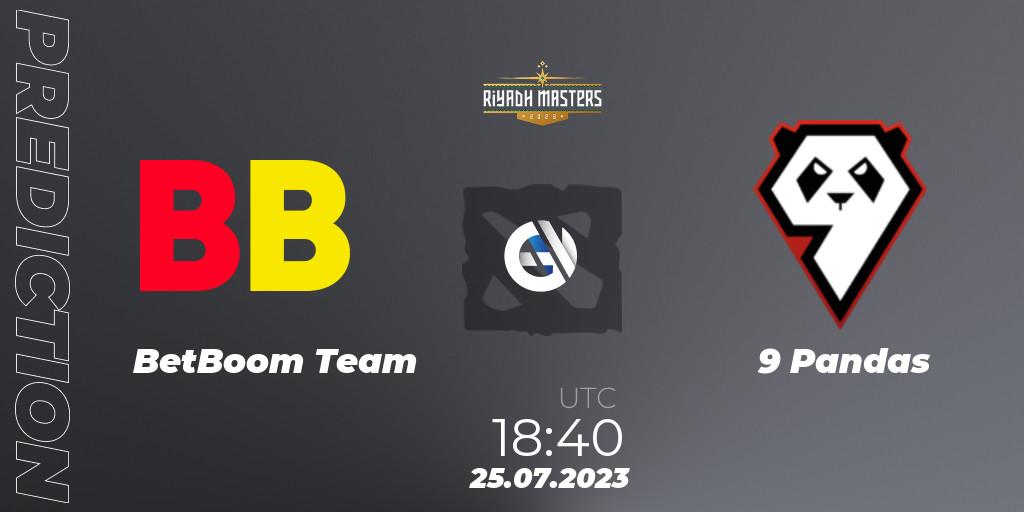 BetBoom Team vs 9 Pandas: Match Prediction. 25.07.2023 at 19:44, Dota 2, Riyadh Masters 2023