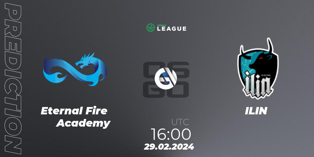 Eternal Fire Academy vs ILIN: Match Prediction. 29.02.24, CS2 (CS:GO), ESEA Season 48: Advanced Division - Europe