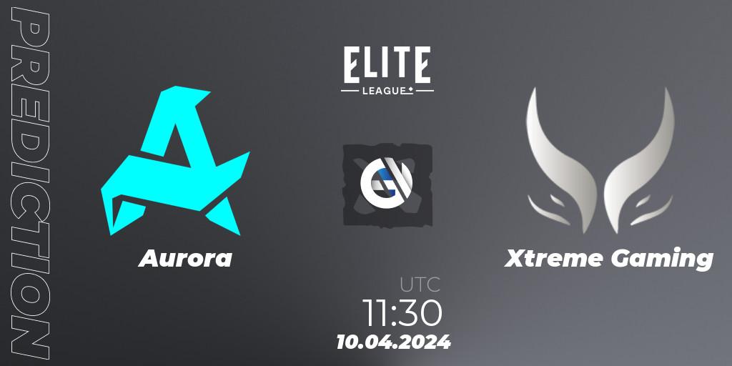 Aurora vs Xtreme Gaming: Match Prediction. 10.04.24, Dota 2, Elite League: Round-Robin Stage