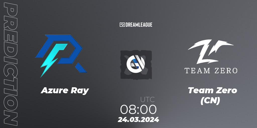 Azure Ray vs Team Zero (CN): Match Prediction. 24.03.24, Dota 2, DreamLeague Season 23: China Closed Qualifier