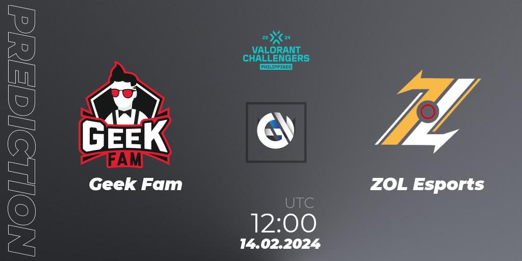 Geek Fam vs ZOL Esports: Match Prediction. 14.02.2024 at 12:00, VALORANT, VALORANT Challengers 2024 Philippines: Split 1