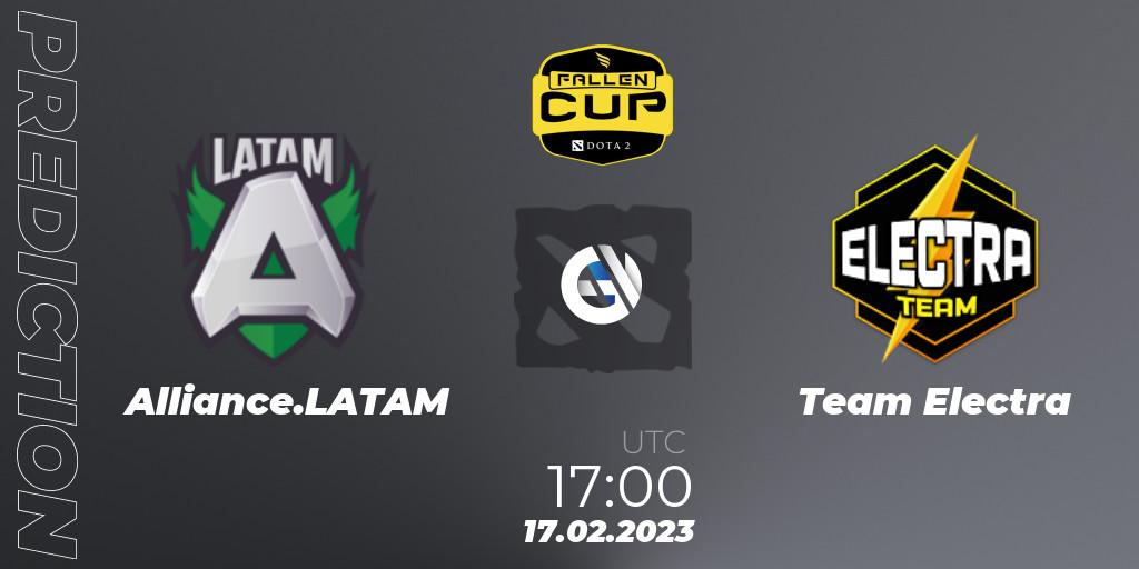 Alliance.LATAM vs Team Electra: Match Prediction. 17.02.2023 at 17:00, Dota 2, Fallen Cup Season 2