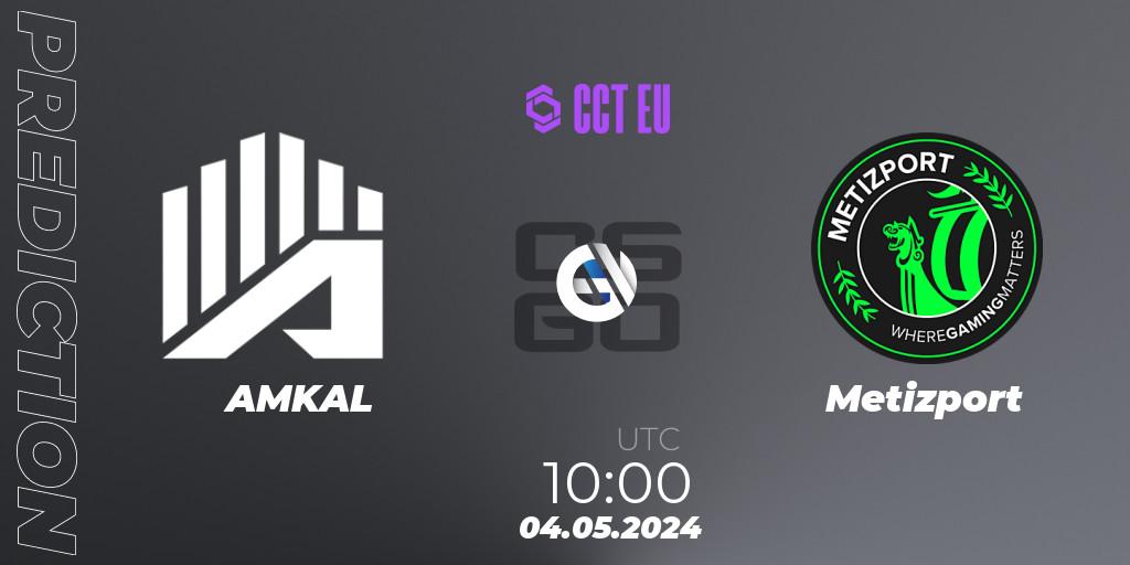 AMKAL vs Metizport: Match Prediction. 04.05.2024 at 10:00, Counter-Strike (CS2), CCT Season 2 Europe Series 1