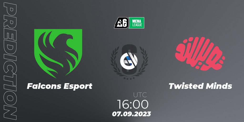 Falcons Esport vs Twisted Minds: Match Prediction. 07.09.2023 at 16:00, Rainbow Six, MENA League 2023 - Stage 2