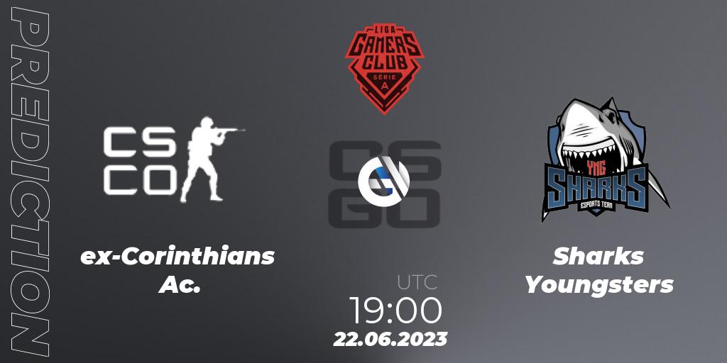 ex-Corinthians Ac. vs Sharks Youngsters: Match Prediction. 22.06.23, CS2 (CS:GO), Gamers Club Liga Série A: June 2023