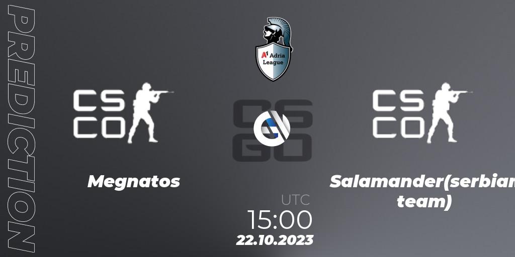 Megnatos vs Salamander(serbian team): Match Prediction. 22.10.2023 at 15:00, Counter-Strike (CS2), A1 Adria League Season 12