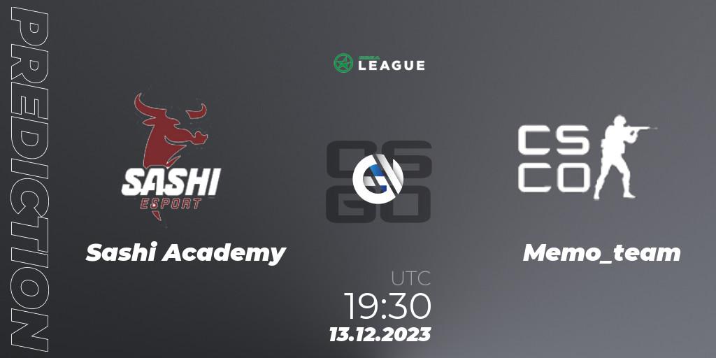 Sashi Academy vs Memo_team: Match Prediction. 13.12.23, CS2 (CS:GO), ESEA Season 47: Open Division - Europe