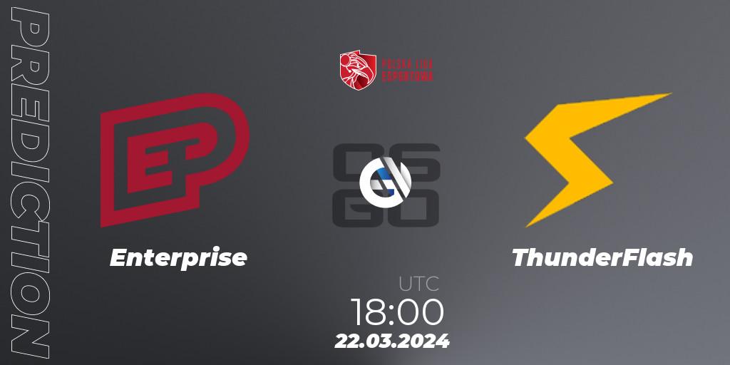 Enterprise vs ThunderFlash: Match Prediction. 22.03.24, CS2 (CS:GO), Polska Liga Esportowa 2024: Split #1