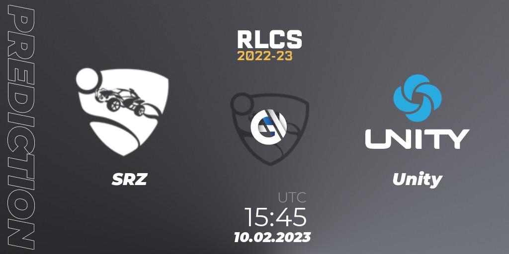 SRZ vs Unity: Match Prediction. 10.02.23, Rocket League, RLCS 2022-23 - Winter: Sub-Saharan Africa Regional 2 - Winter Cup