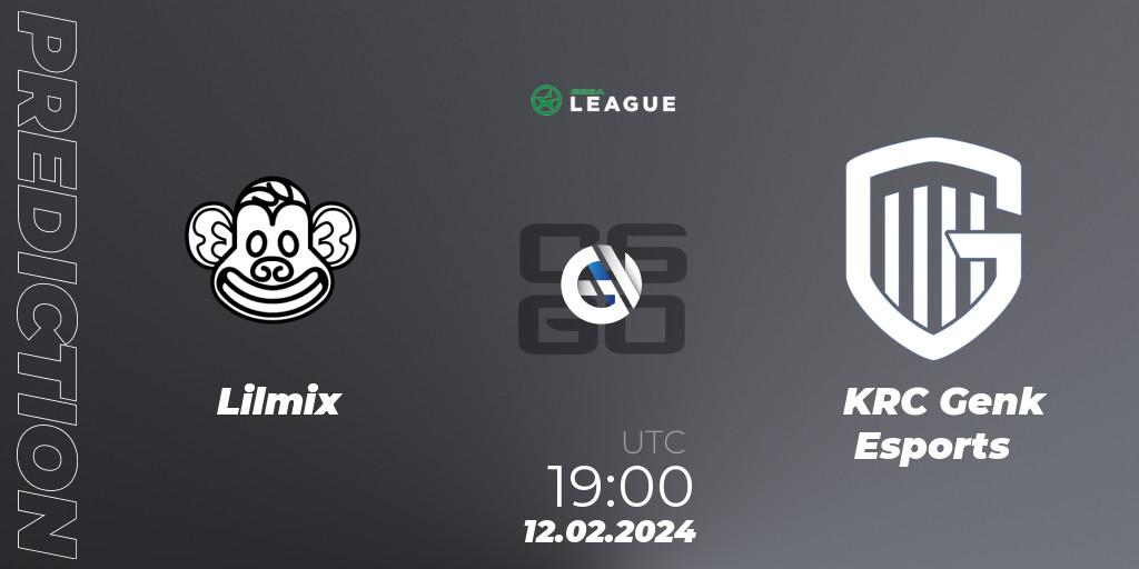 Lilmix vs KRC Genk Esports: Match Prediction. 12.02.24, CS2 (CS:GO), ESEA Season 48: Advanced Division - Europe
