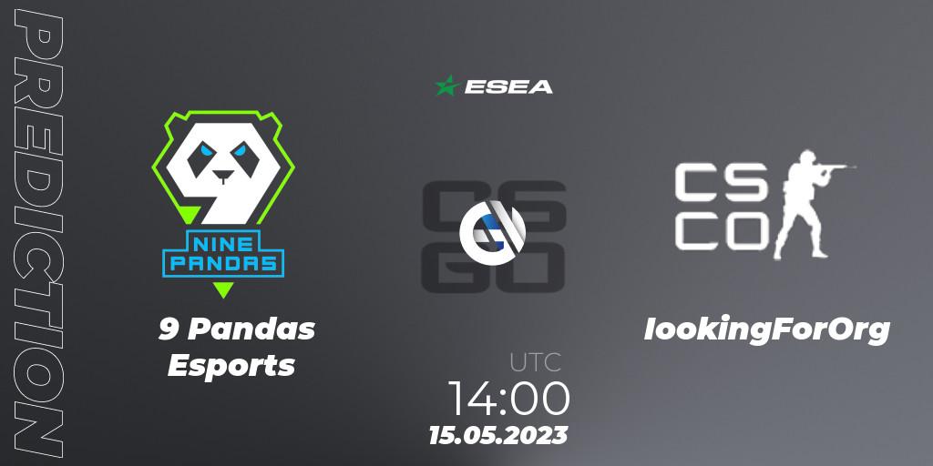 9 Pandas Esports vs IookingForOrg: Match Prediction. 15.05.23, CS2 (CS:GO), ESEA Season 45: Advanced Division - Europe