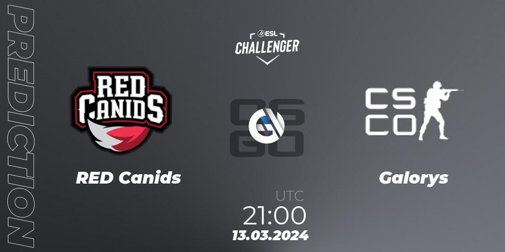 RED Canids vs Galorys: Match Prediction. 13.03.24, CS2 (CS:GO), ESL Challenger #57: South American Open Qualifier