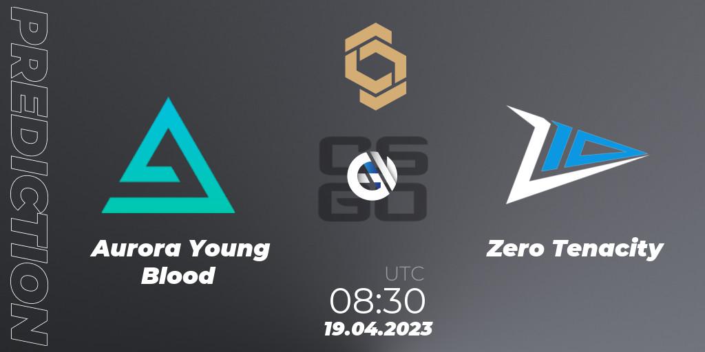 Aurora Young Blood vs Zero Tenacity: Match Prediction. 19.04.2023 at 11:30, Counter-Strike (CS2), CCT South Europe Series #4: Closed Qualifier