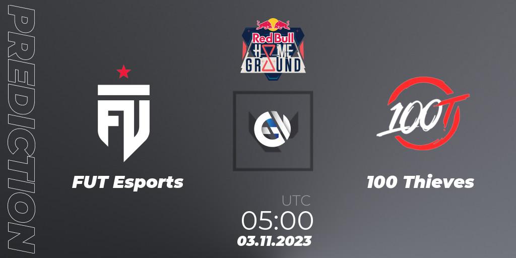 FUT Esports vs 100 Thieves: Match Prediction. 03.11.23, VALORANT, Red Bull Home Ground #4 - Swiss Stage