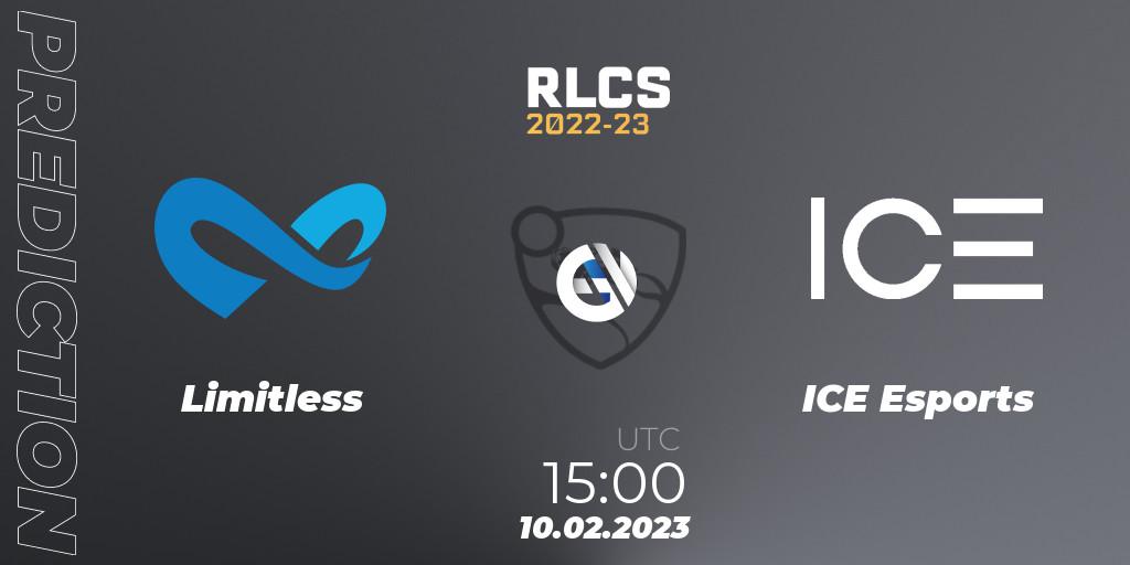 Limitless vs ICE Esports: Match Prediction. 10.02.23, Rocket League, RLCS 2022-23 - Winter: Sub-Saharan Africa Regional 2 - Winter Cup