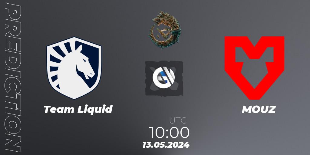 Team Liquid vs MOUZ: Match Prediction. 13.05.24, Dota 2, PGL Wallachia Season 1 - Group Stage