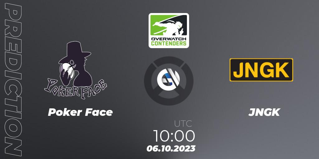 Poker Face vs JNGK: Match Prediction. 06.10.2023 at 10:00, Overwatch, Overwatch Contenders 2023 Fall Series: Korea