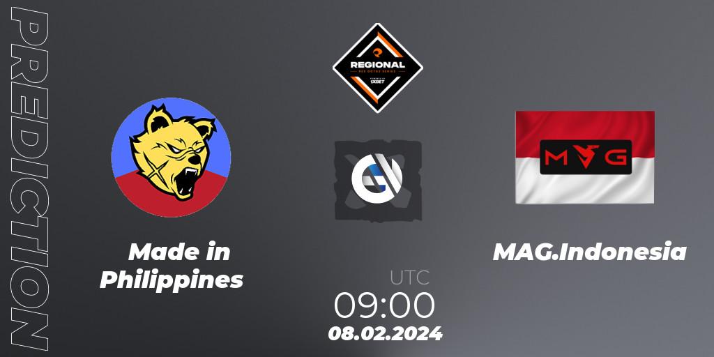 Made in Philippines vs MAG.Indonesia: Match Prediction. 08.02.2024 at 10:01, Dota 2, RES Regional Series: SEA #1